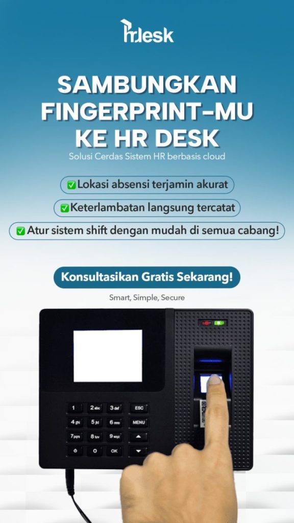 sambungkan fingerprint ke hr desk