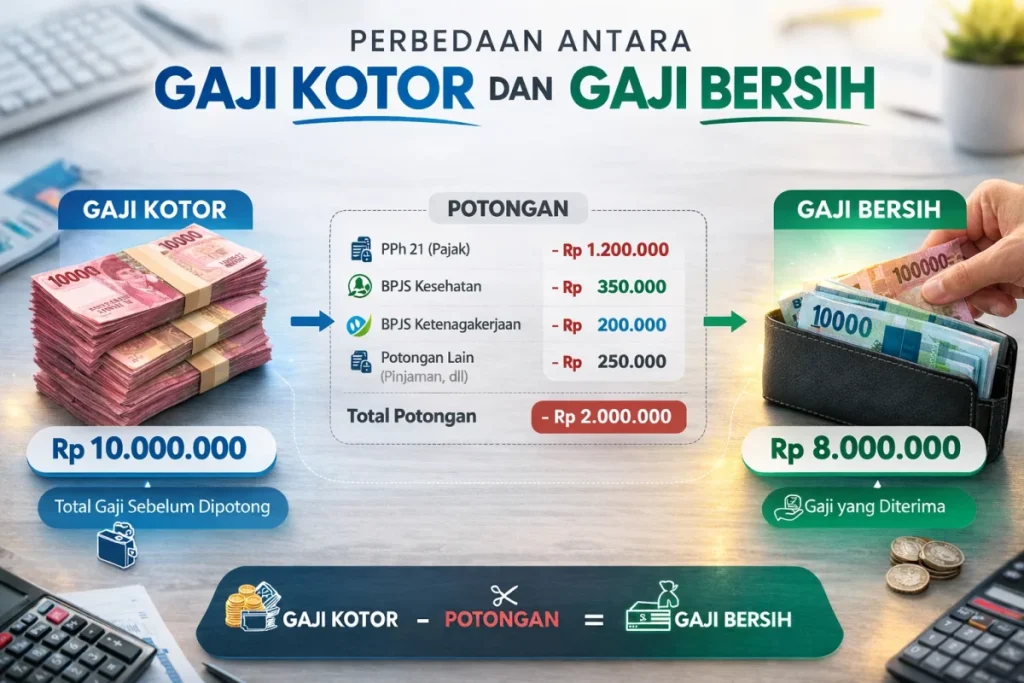 gaji bersih gaji kotor